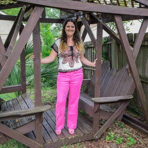 NWT NYDJ Not Your Daughters Jeans Wylie CACTUS FLOWER Trousers